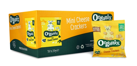 Organix Mini Cheese Crackers Bulk Case