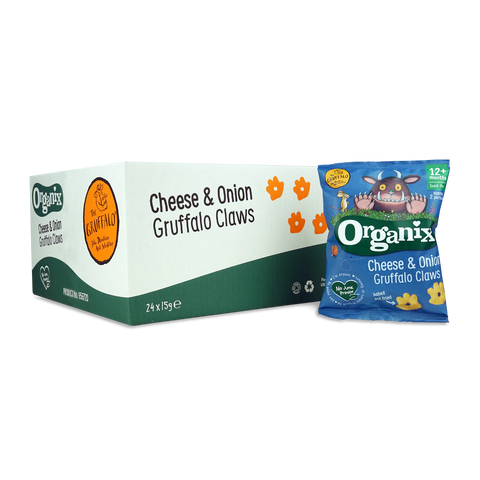 Organix Cheese & Onion Gruffalo Claw Bulk Case