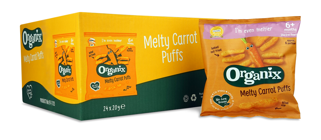 Organix Melty Carrot Puffs Bulk Case